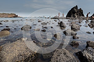 Le Grande Conque beach in Agde Cape, Cap d`Agde